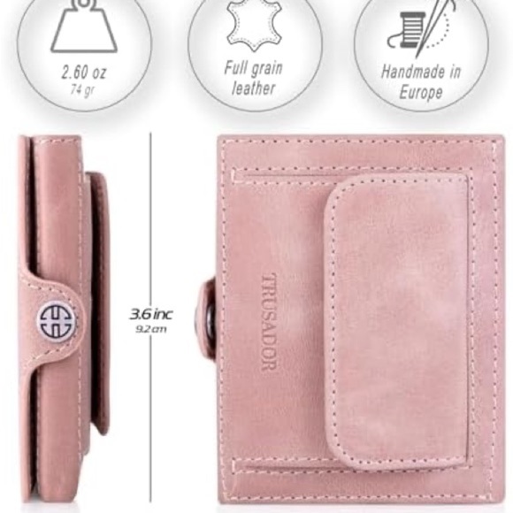 Trudador The Valencia Pink Leather Wallet - Picture 1 of 11